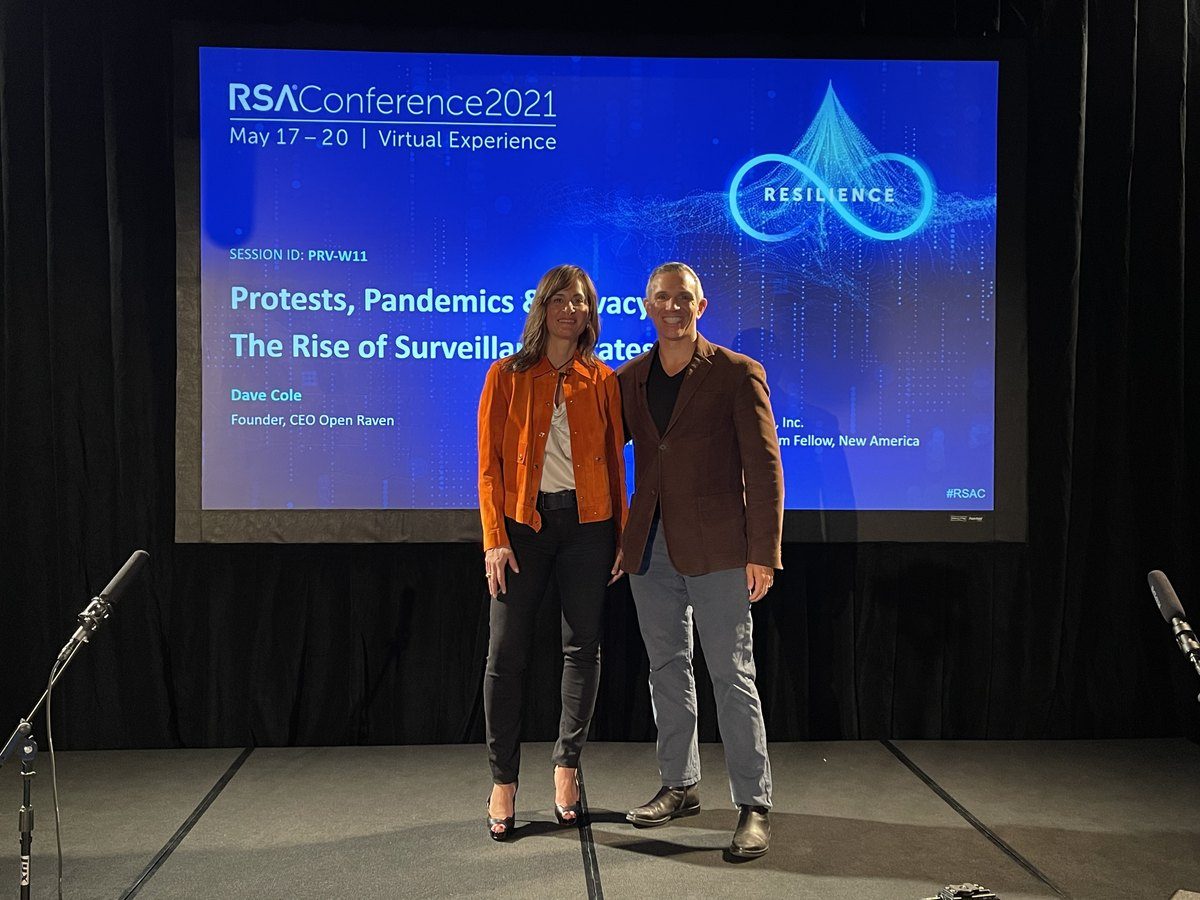 Dave Cole and Niloo Razi Howe on stage at RSA Conference 2021