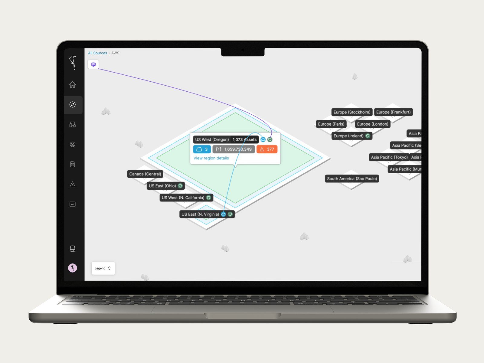 The Open Raven data map on a laptop